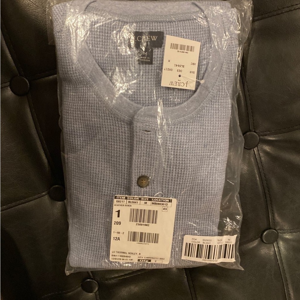 J Crew Mens Longsleeve Thermal Henley